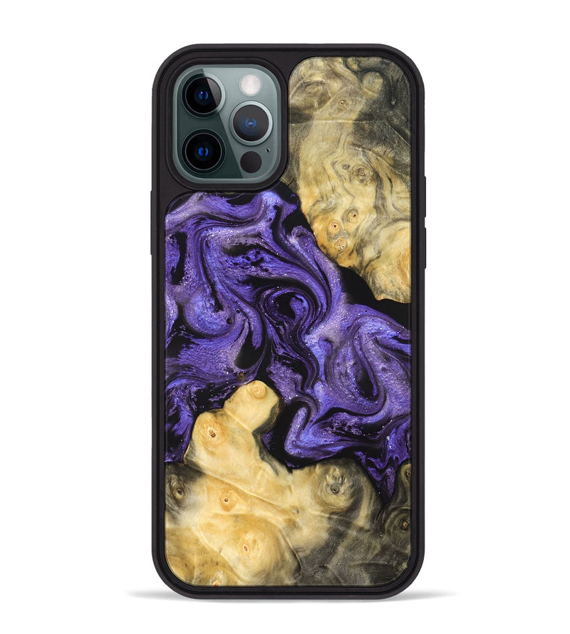iPhone 12 Pro Max Wood Phone Case - Analia (Purple, 821828)