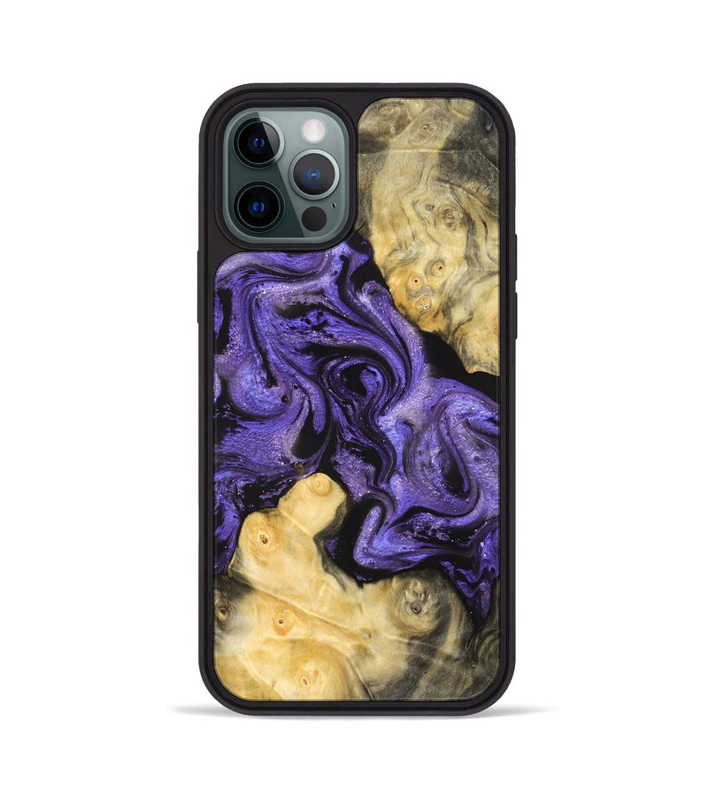 iPhone 12 Pro Wood Phone Case - Analia (Purple, 821828)