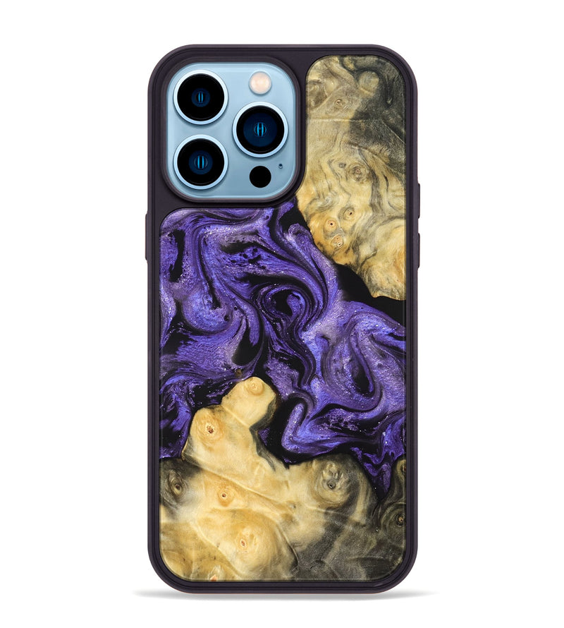 iPhone 14 Pro Max Wood Phone Case - Analia (Purple, 821828)