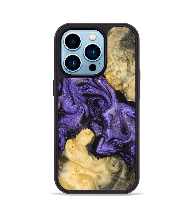 iPhone 14 Pro Wood Phone Case - Analia (Purple, 821828)