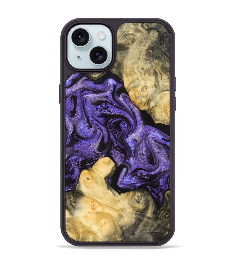 iPhone 15 Plus Wood Phone Case - Analia (Purple, 821828)