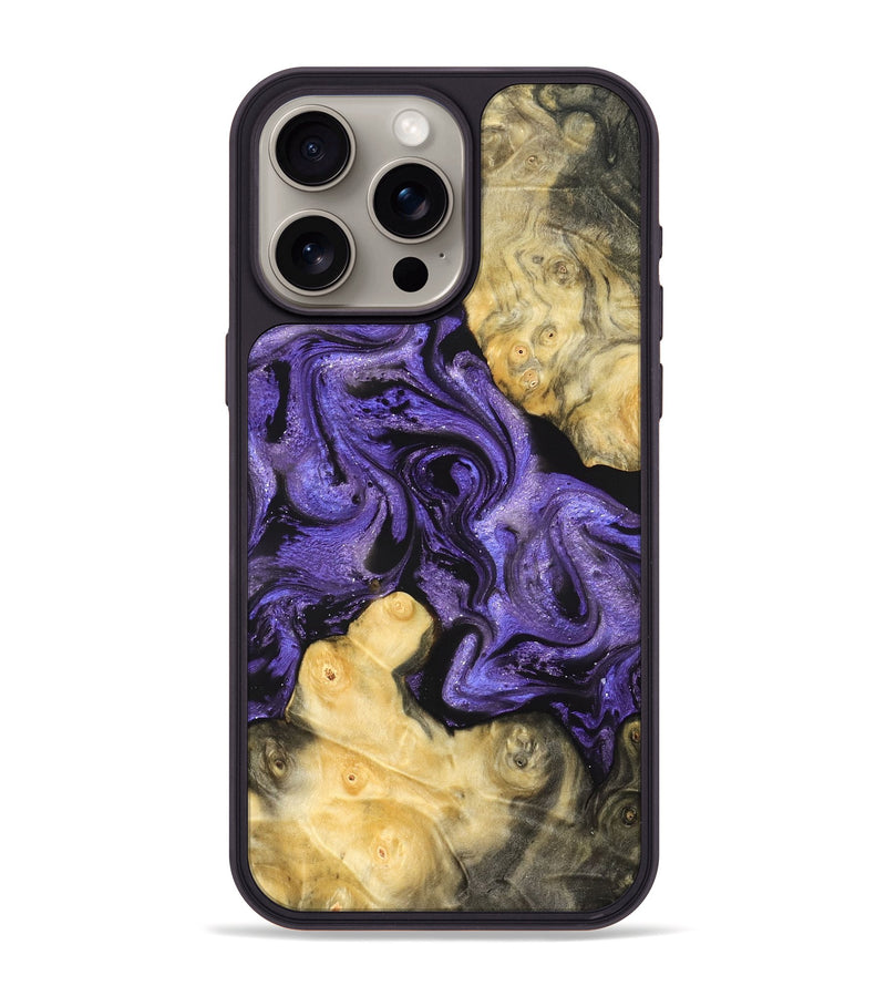 iPhone 15 Pro Max Wood Phone Case - Analia (Purple, 821828)
