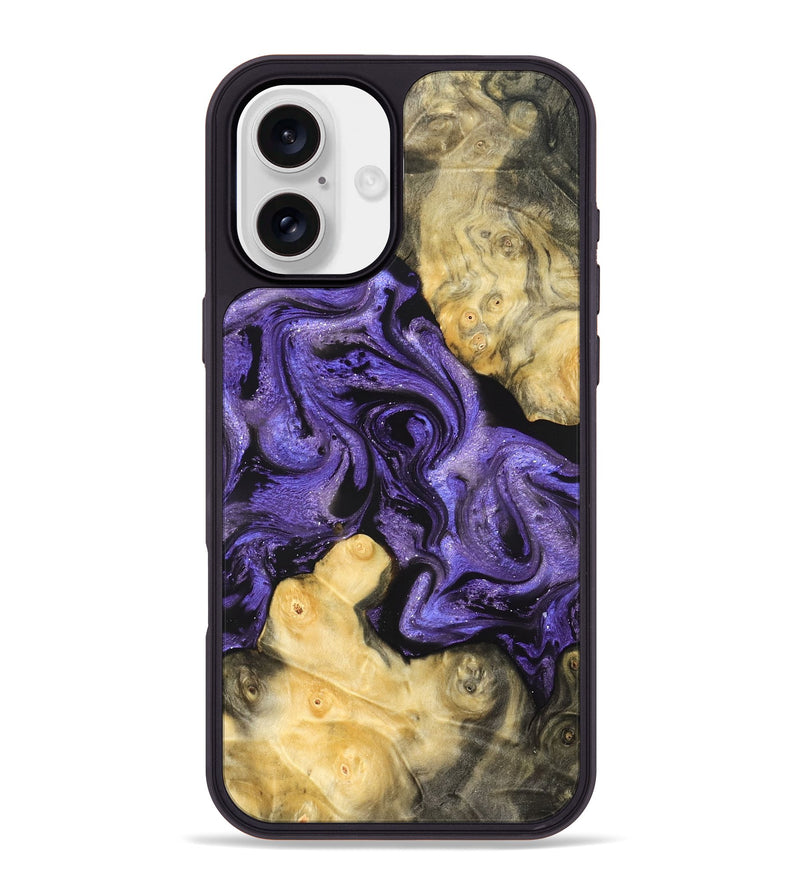 iPhone 16 Plus Wood Phone Case - Analia (Purple, 821828)