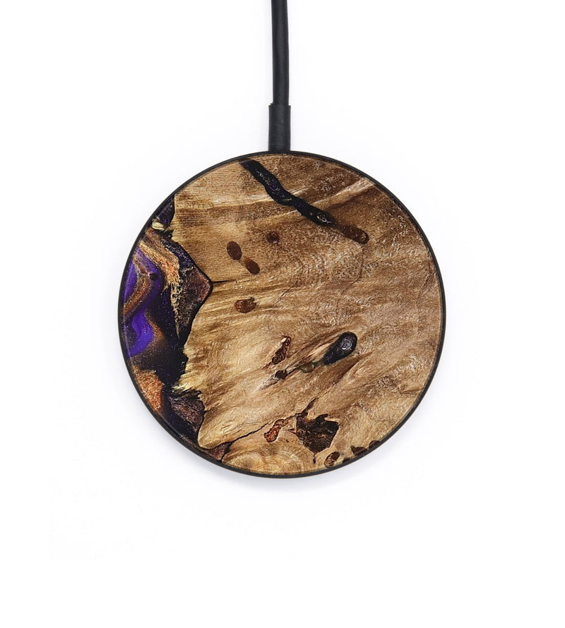 Circle Wood Wireless Charger - Polly (Purple, 821829)