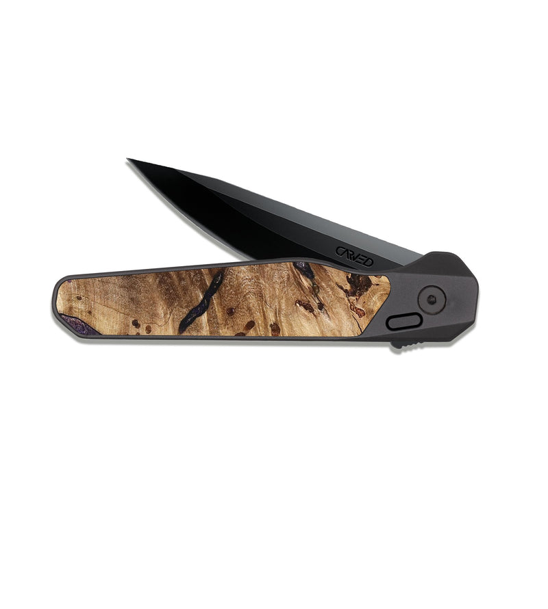 EDC Dark Slate Wood Pocket Knife - Polly (Purple, 821829)