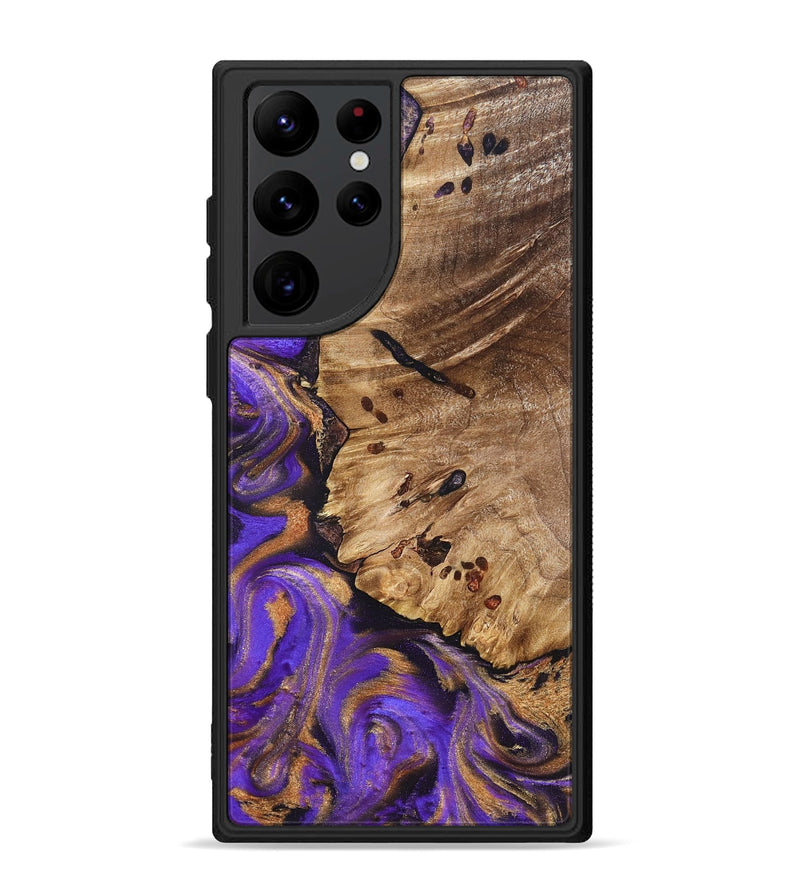 Galaxy S22 Ultra Wood Phone Case - Polly (Purple, 821829)