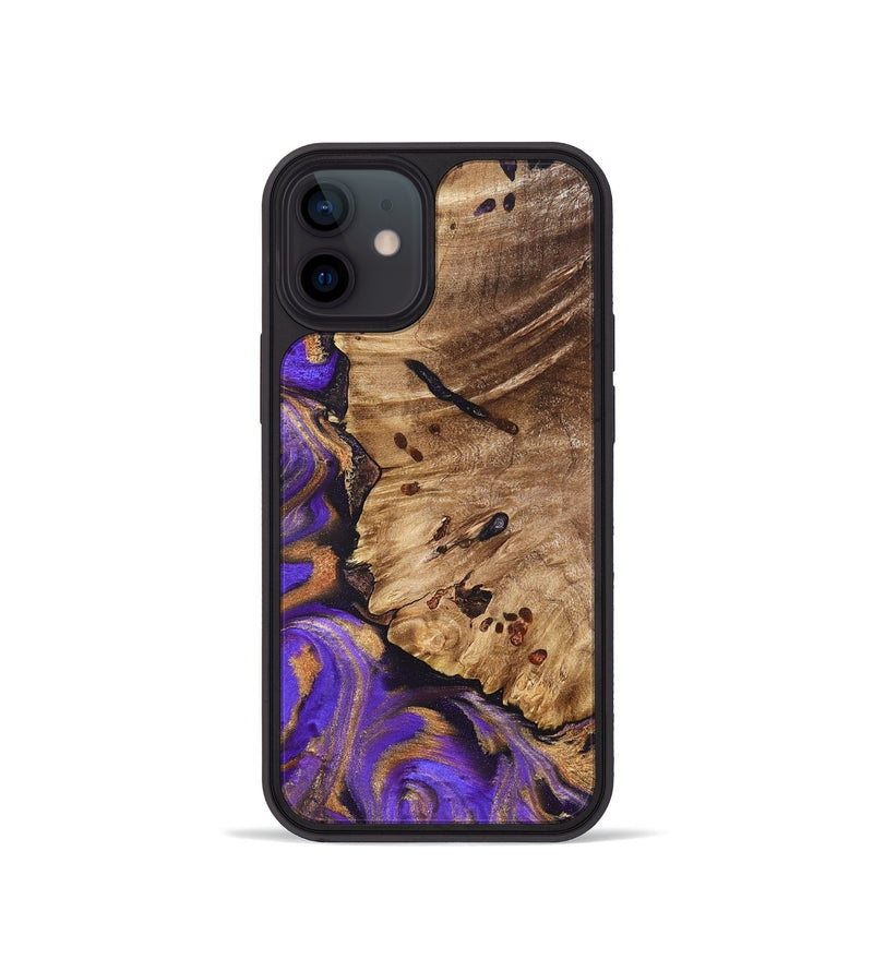 iPhone 12 mini Wood Phone Case - Polly (Purple, 821829)