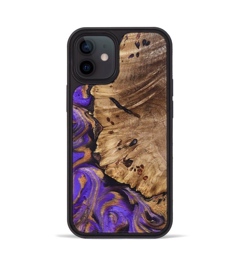 iPhone 12 Wood Phone Case - Polly (Purple, 821829)