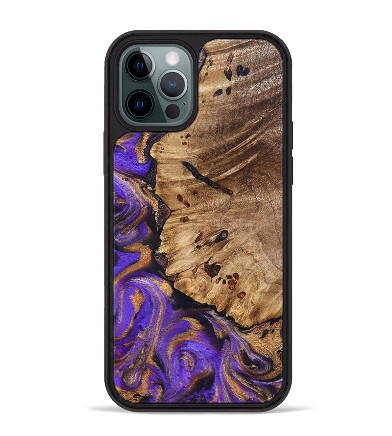iPhone 12 Pro Max Wood Phone Case - Polly (Purple, 821829)