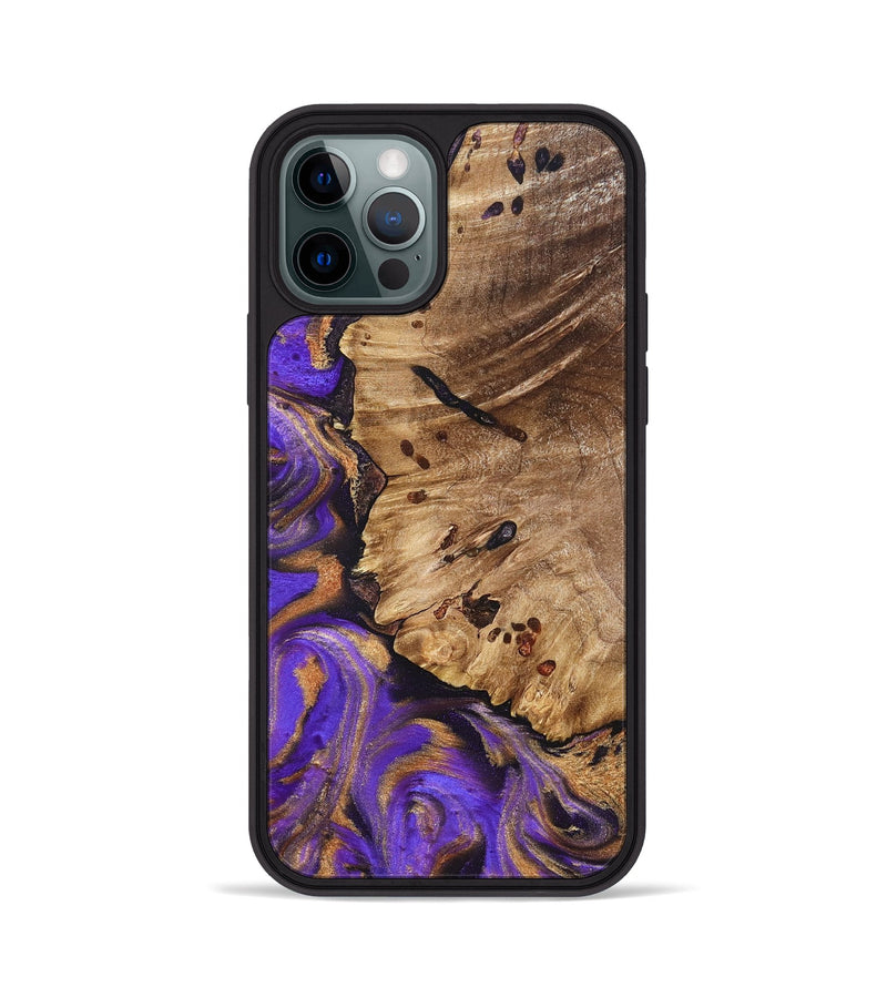 iPhone 12 Pro Wood Phone Case - Polly (Purple, 821829)