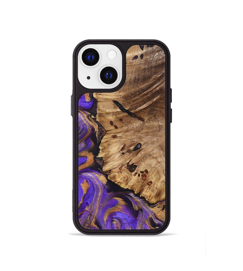 iPhone 13 mini Wood Phone Case - Polly (Purple, 821829)