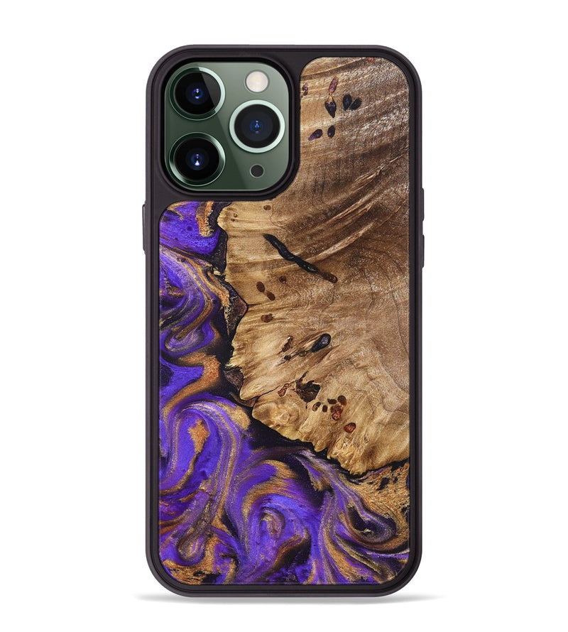 iPhone 13 Pro Max Wood Phone Case - Polly (Purple, 821829)