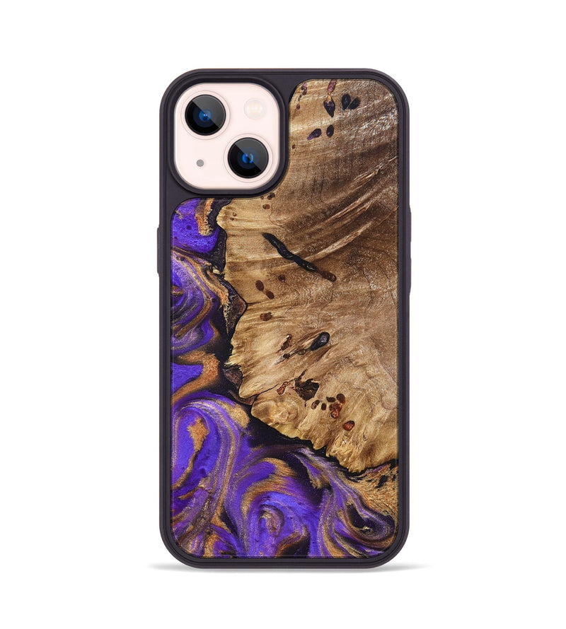 iPhone 14 Wood Phone Case - Polly (Purple, 821829)