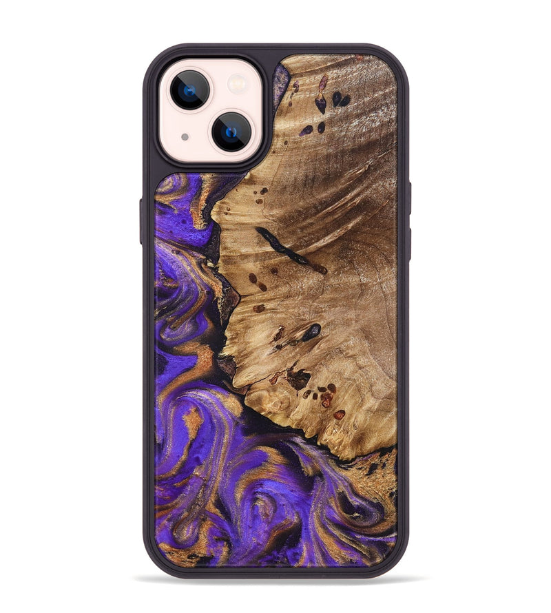 iPhone 14 Plus Wood Phone Case - Polly (Purple, 821829)
