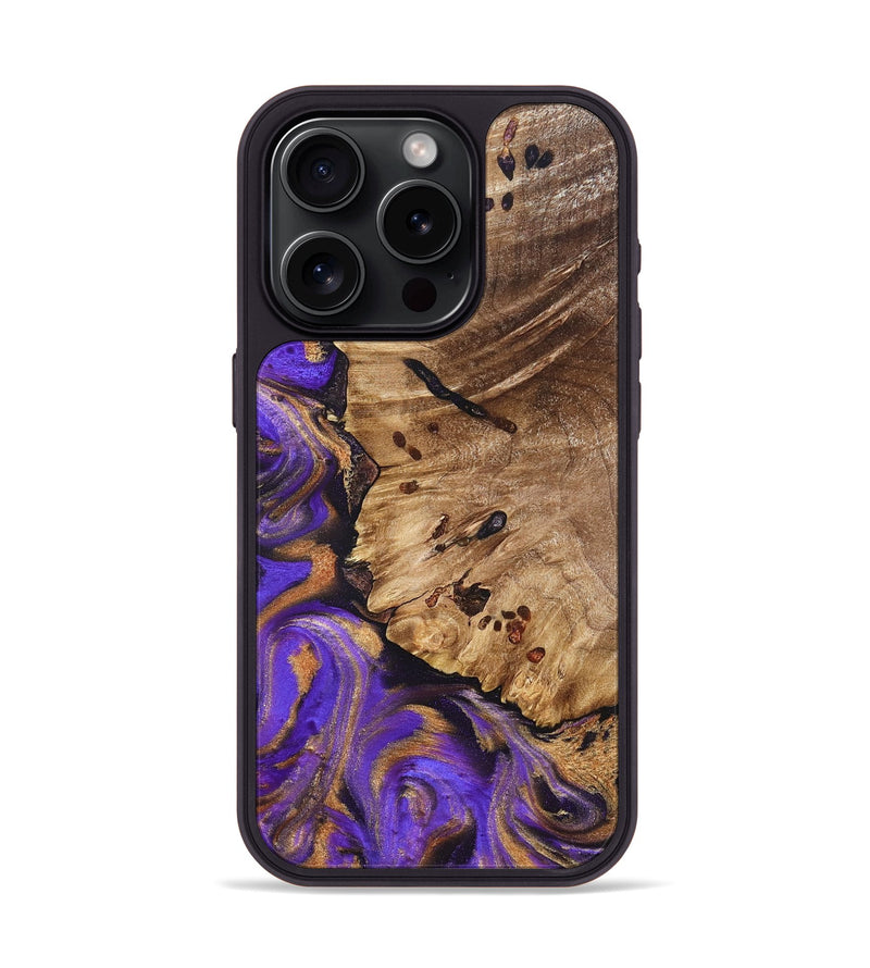 iPhone 15 Pro Wood Phone Case - Polly (Purple, 821829)