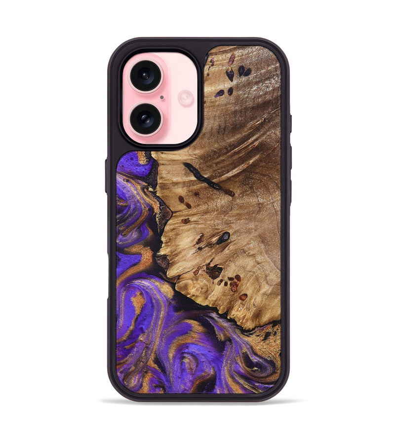 iPhone 16 Wood Phone Case - Polly (Purple, 821829)