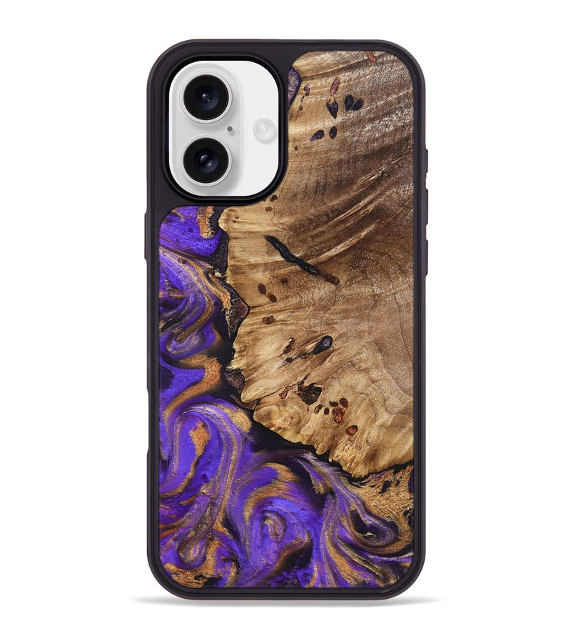 iPhone 16 Plus Wood Phone Case - Polly (Purple, 821829)