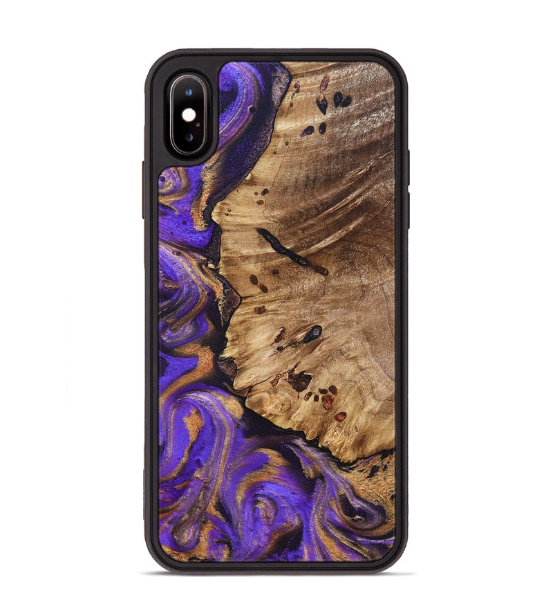 iPhone Xs Max Wood Phone Case - Polly (Purple, 821829)