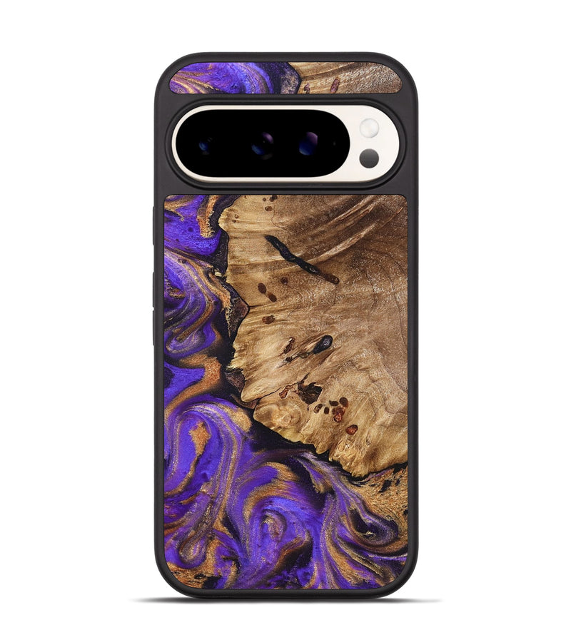 Pixel 9 Wood Phone Case - Polly (Purple, 821829)