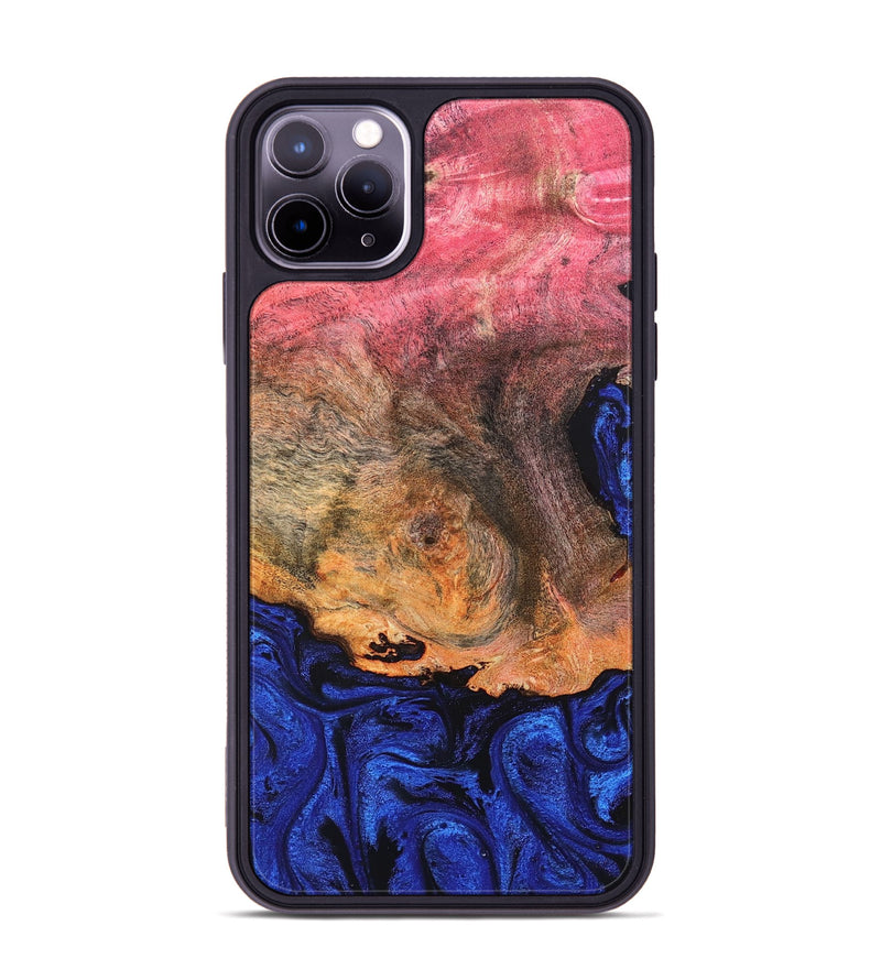 iPhone 11 Pro Max Wood Phone Case - Aliza (Blue, 821847)