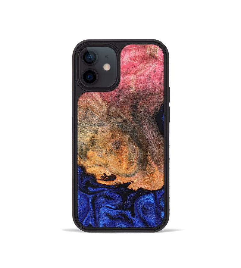 iPhone 12 mini Wood Phone Case - Aliza (Blue, 821847)