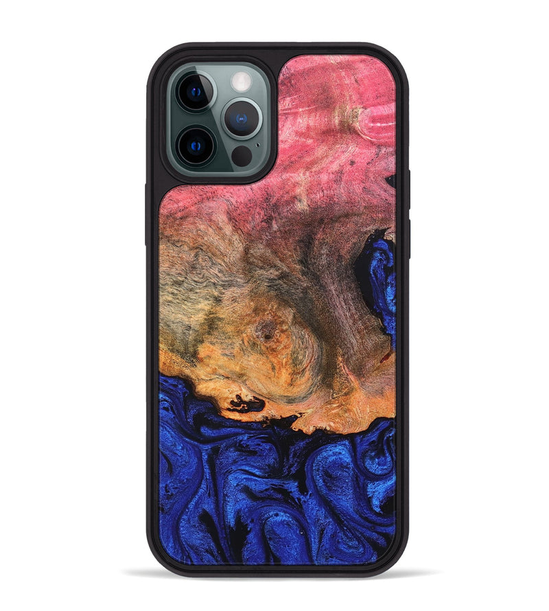 iPhone 12 Pro Max Wood Phone Case - Aliza (Blue, 821847)
