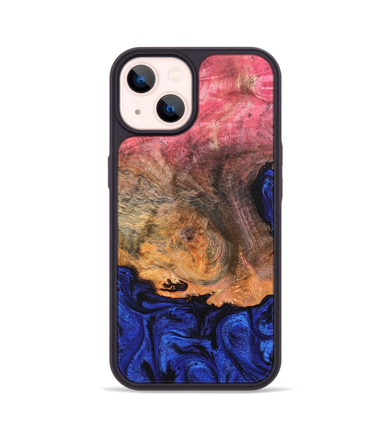 iPhone 14 Wood Phone Case - Aliza (Blue, 821847)