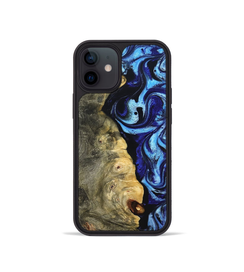 iPhone 12 mini Wood Phone Case - Verda (Blue, 821849)