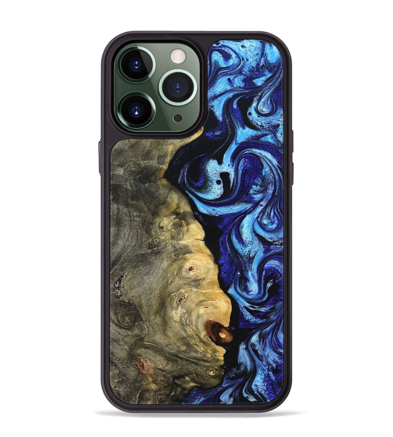 iPhone 13 Pro Max Wood Phone Case - Verda (Blue, 821849)