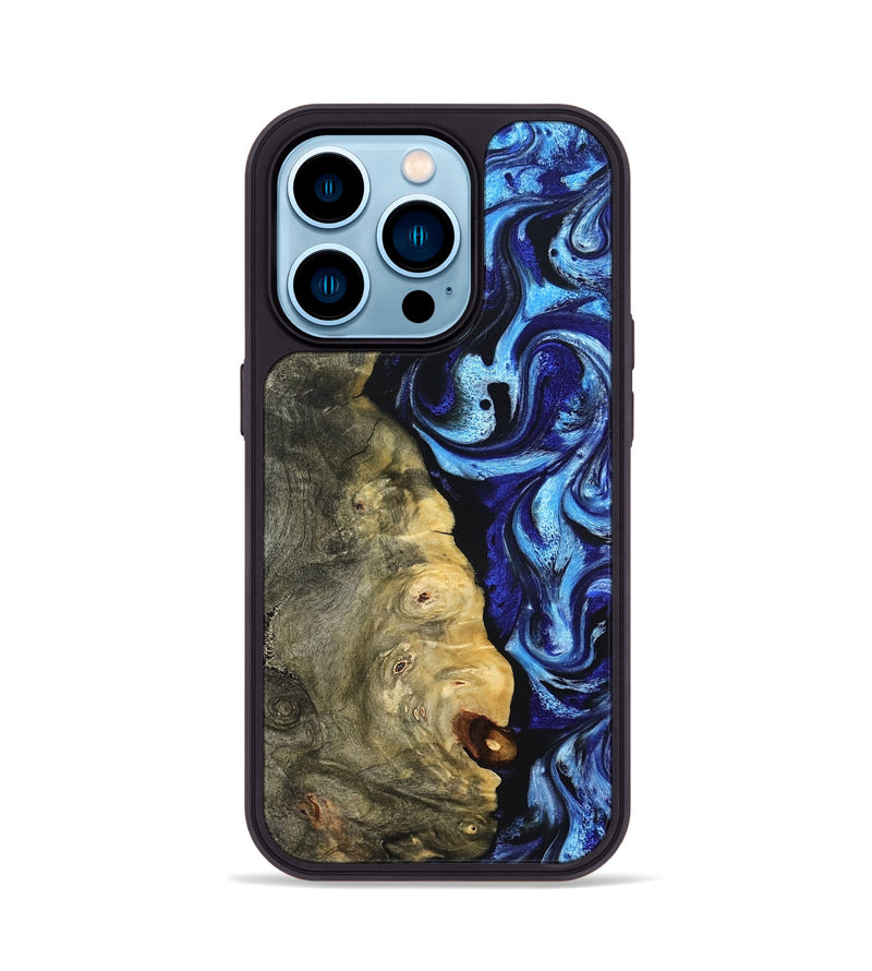 iPhone 14 Pro Wood Phone Case - Verda (Blue, 821849)