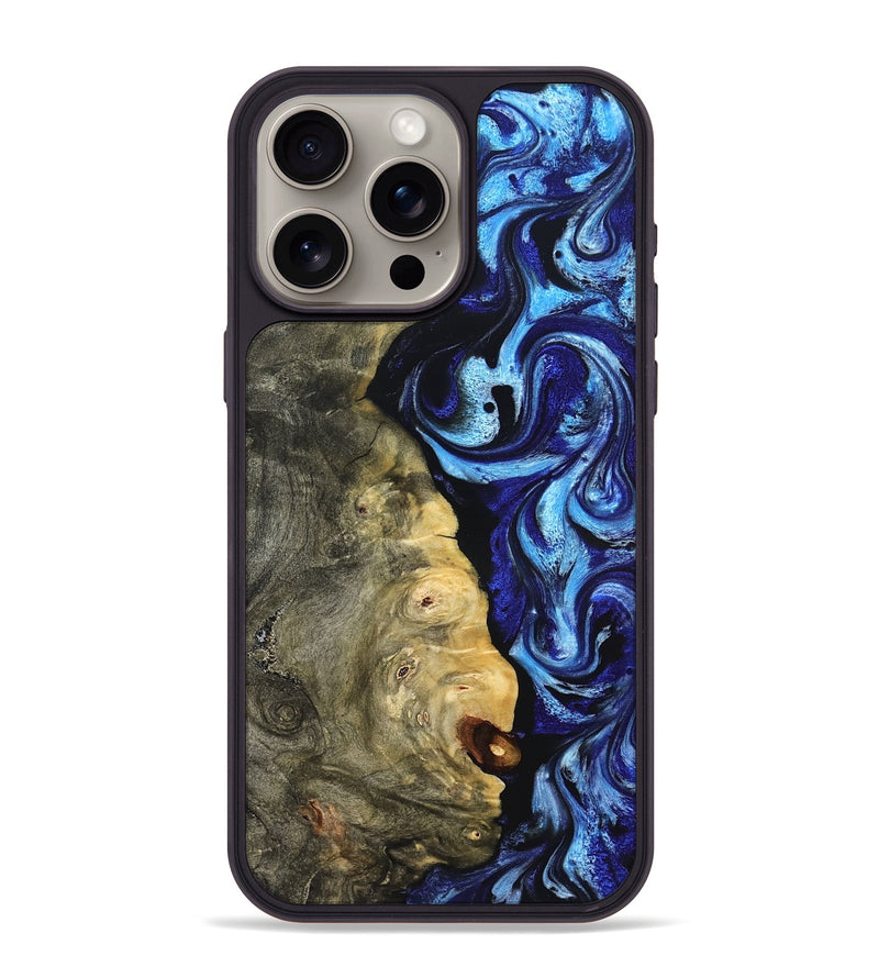 iPhone 15 Pro Max Wood Phone Case - Verda (Blue, 821849)