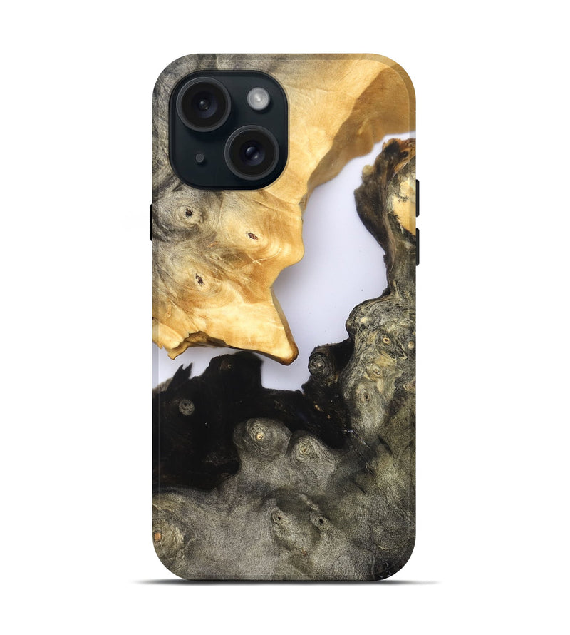 iPhone 15 Wood Live Edge Phone Case - Kaylee (Clear, 821886)
