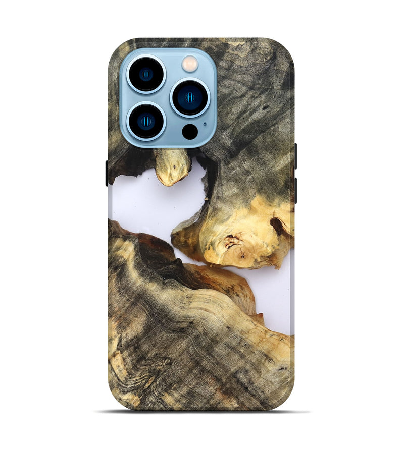iPhone 14 Pro Wood Live Edge Phone Case - Maura (Clear, 821887)