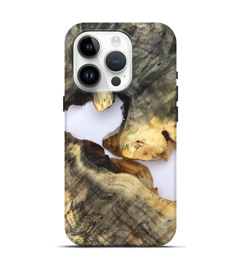 iPhone 15 Pro Wood Live Edge Phone Case - Maura (Clear, 821887)