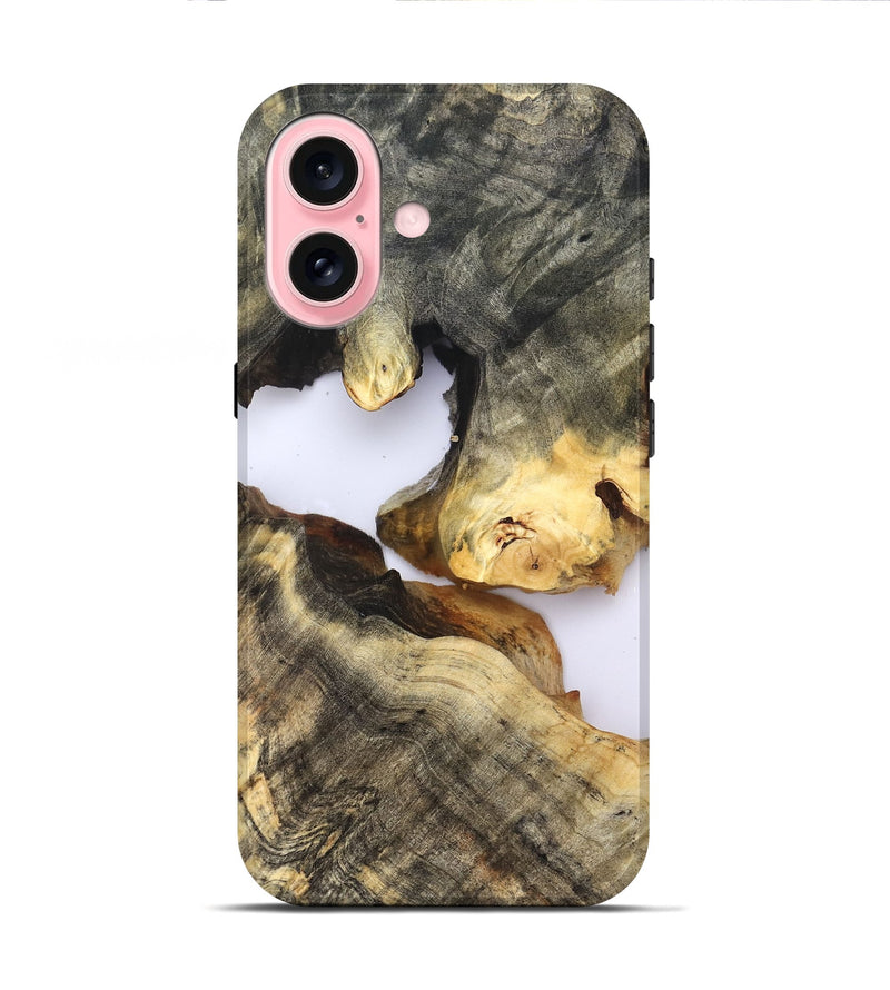 iPhone 16 Wood Live Edge Phone Case - Maura (Clear, 821887)