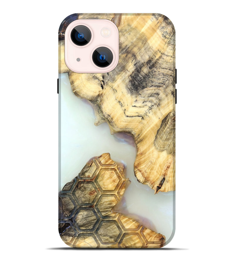 iPhone 14 Plus Wood Live Edge Phone Case - Elina (Clear, 821888)