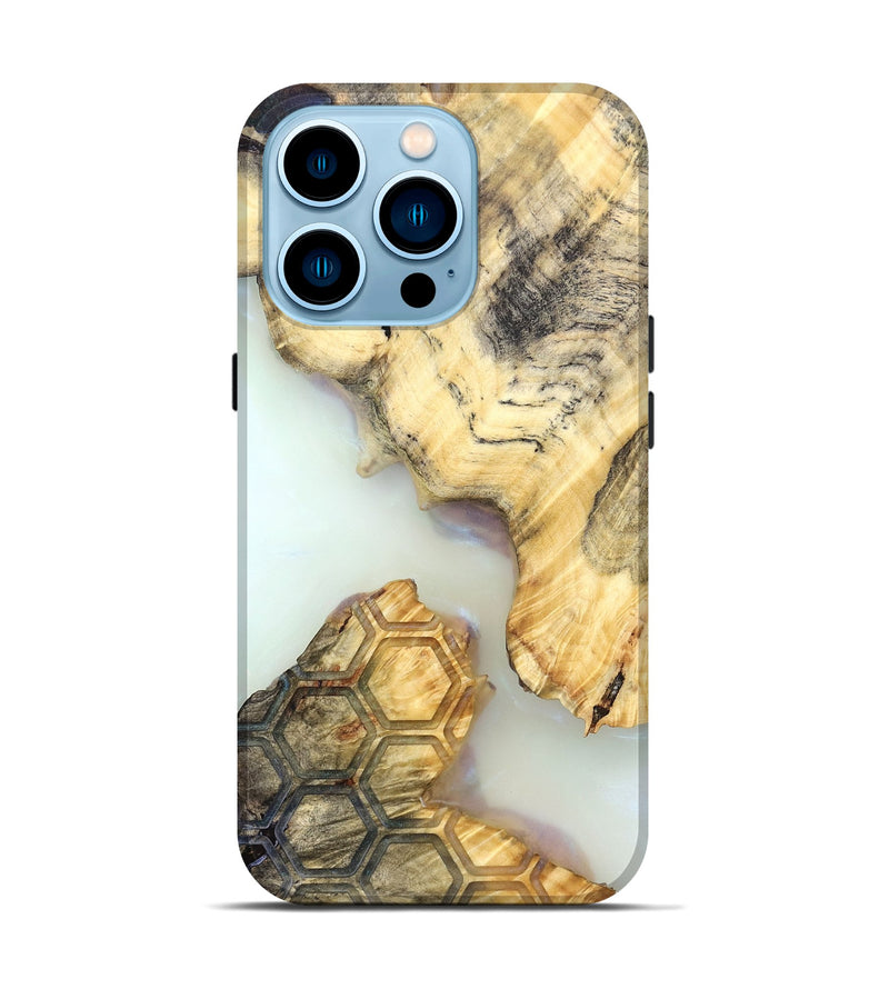iPhone 14 Pro Wood Live Edge Phone Case - Elina (Clear, 821888)