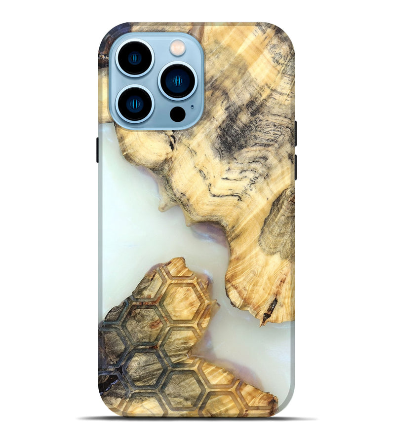 iPhone 14 Pro Max Wood Live Edge Phone Case - Elina (Clear, 821888)