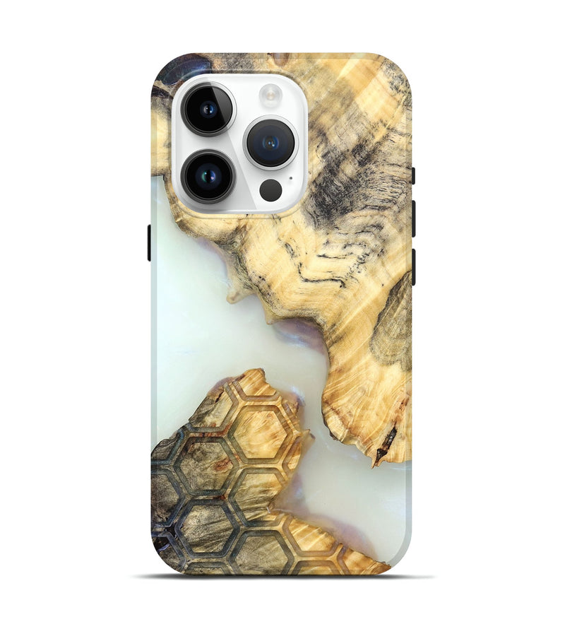 iPhone 15 Pro Wood Live Edge Phone Case - Elina (Clear, 821888)