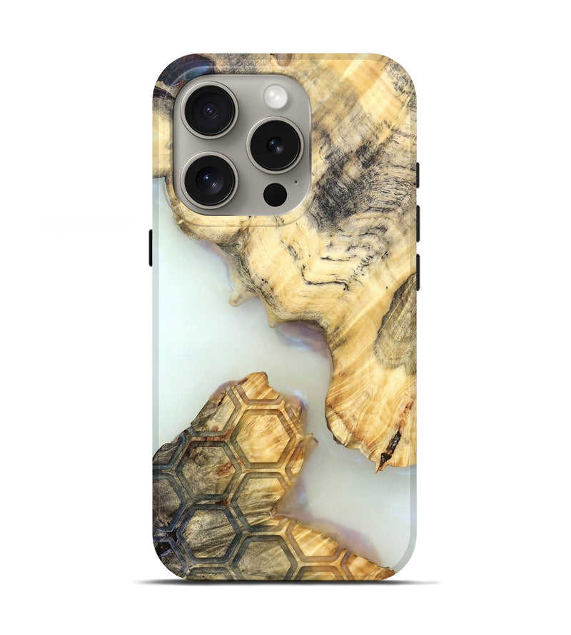 iPhone 16 Pro Wood Live Edge Phone Case - Elina (Clear, 821888)