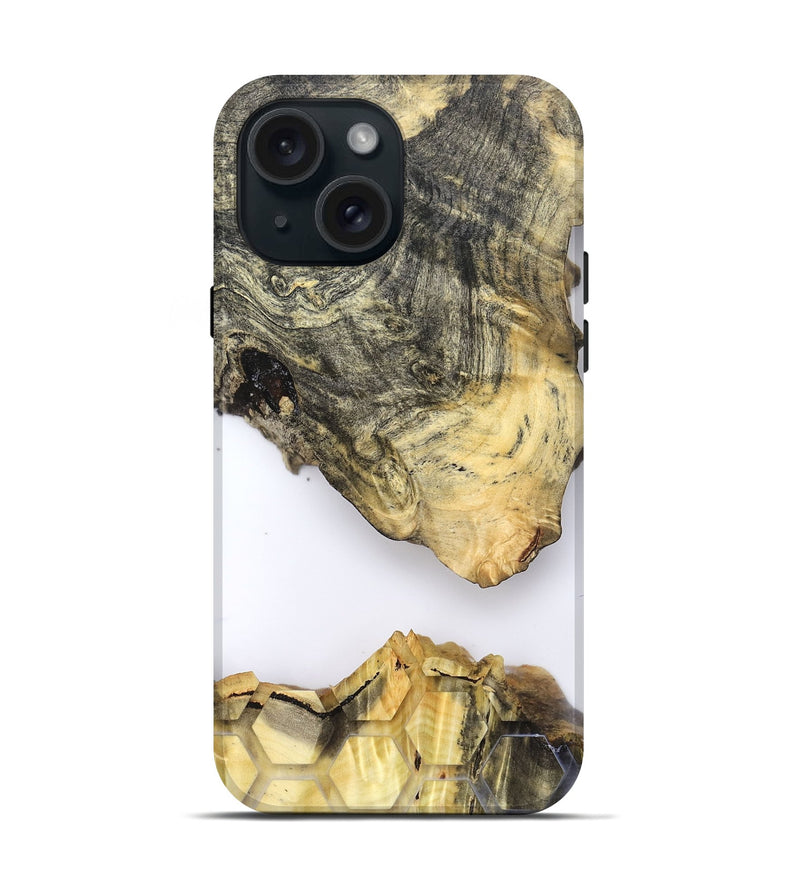 iPhone 15 Wood Live Edge Phone Case - Avani (Clear, 821889)