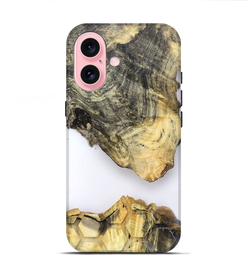 iPhone 16 Wood Live Edge Phone Case - Avani (Clear, 821889)