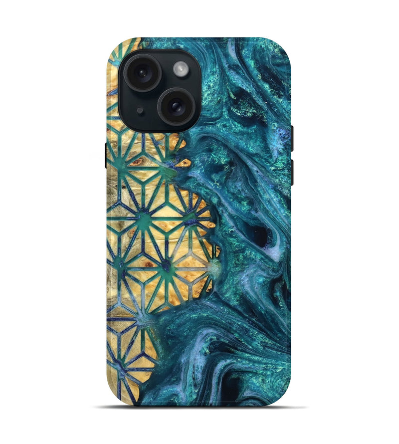 iPhone 15 Wood Live Edge Phone Case - Tera (Pattern, 821892)