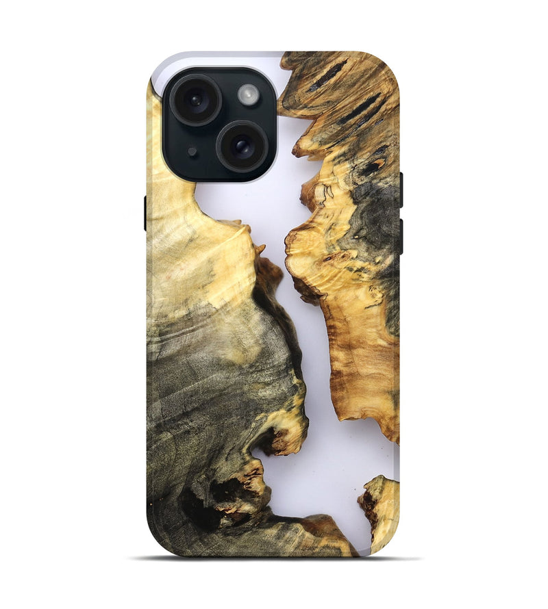 iPhone 15 Wood Live Edge Phone Case - Marcelo (Clear, 821893)