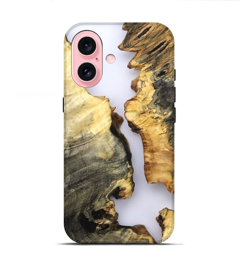 iPhone 16 Wood Live Edge Phone Case - Marcelo (Clear, 821893)