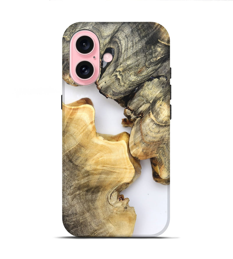 iPhone 16 Wood Live Edge Phone Case - Aidyn (Clear, 821894)