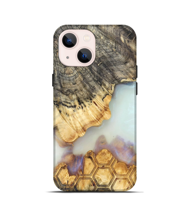 iPhone 13 mini Wood Live Edge Phone Case - Janiah (Clear, 821895)