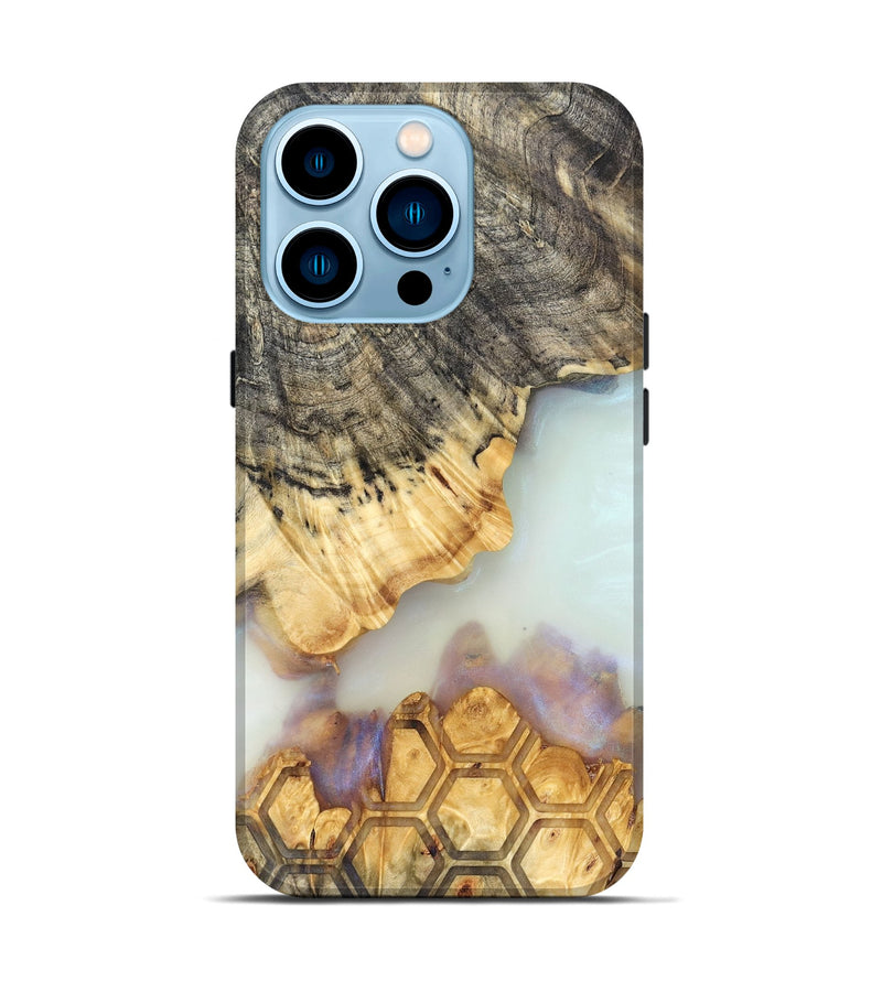 iPhone 14 Pro Wood Live Edge Phone Case - Janiah (Clear, 821895)