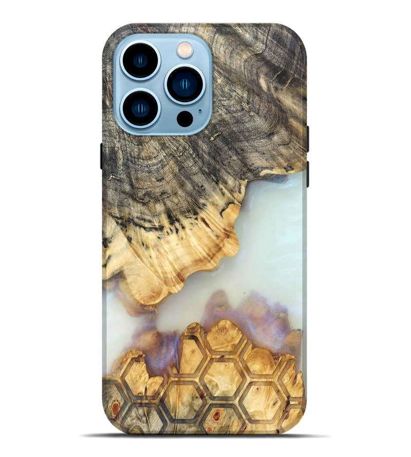 iPhone 14 Pro Max Wood Live Edge Phone Case - Janiah (Clear, 821895)