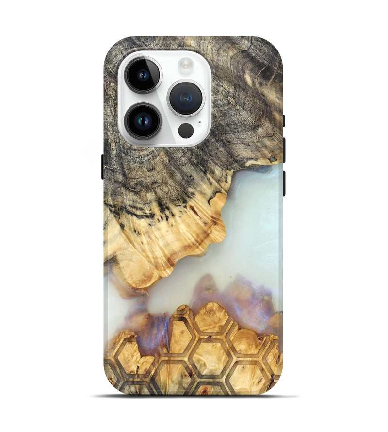 iPhone 15 Pro Wood Live Edge Phone Case - Janiah (Clear, 821895)